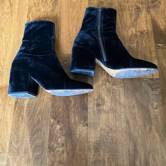 Dries Van Noten Black Velvet Chelsea Boots 38 Designer Made in Italy - Picture 7 of 7